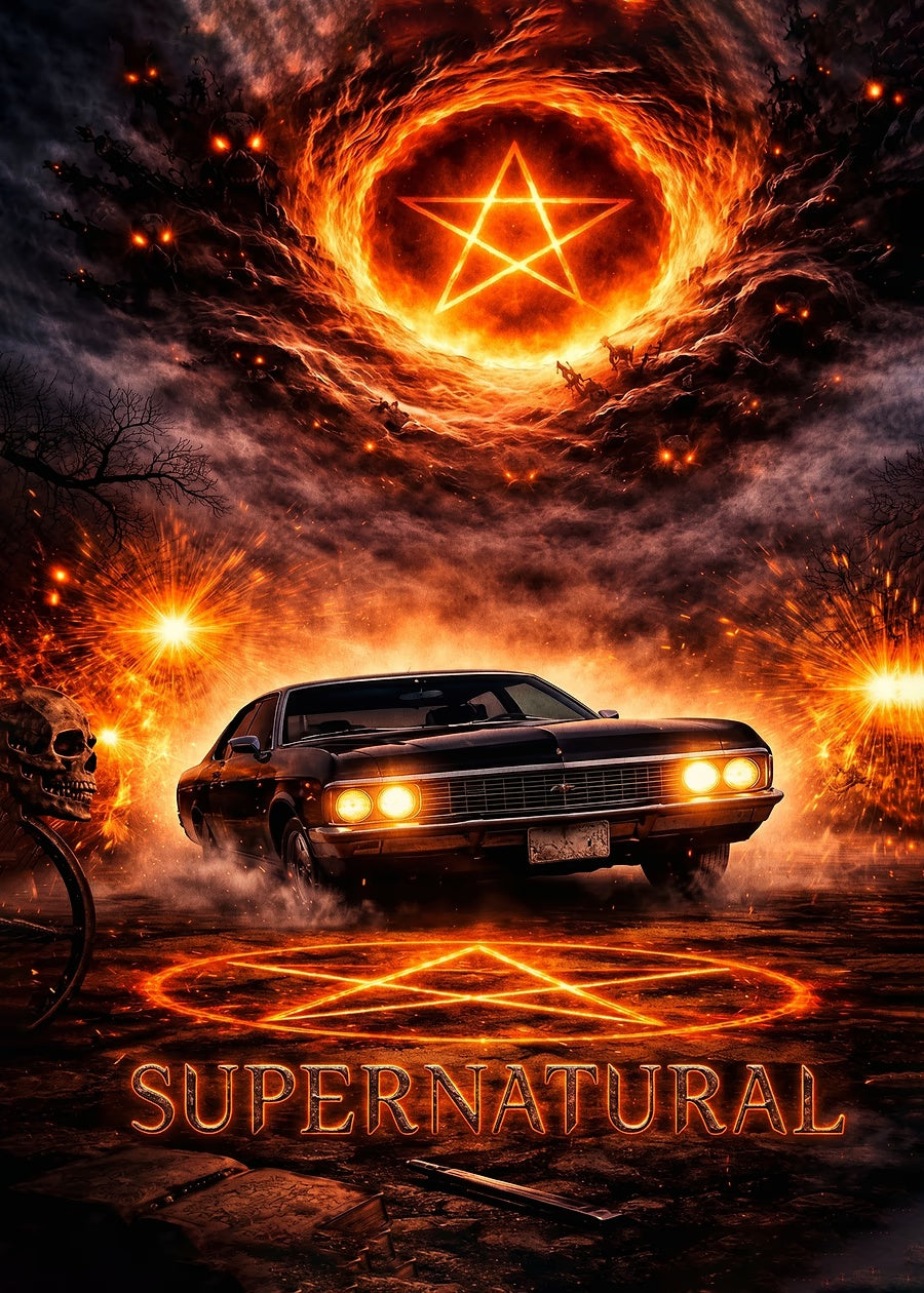 Supernatural Impala metal poster artwork